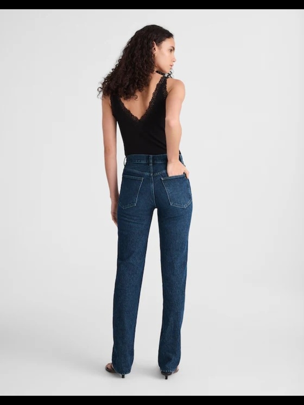 Madewell Petite Longline Straight Jean In Mckinney Wash - Picture 4 of 7